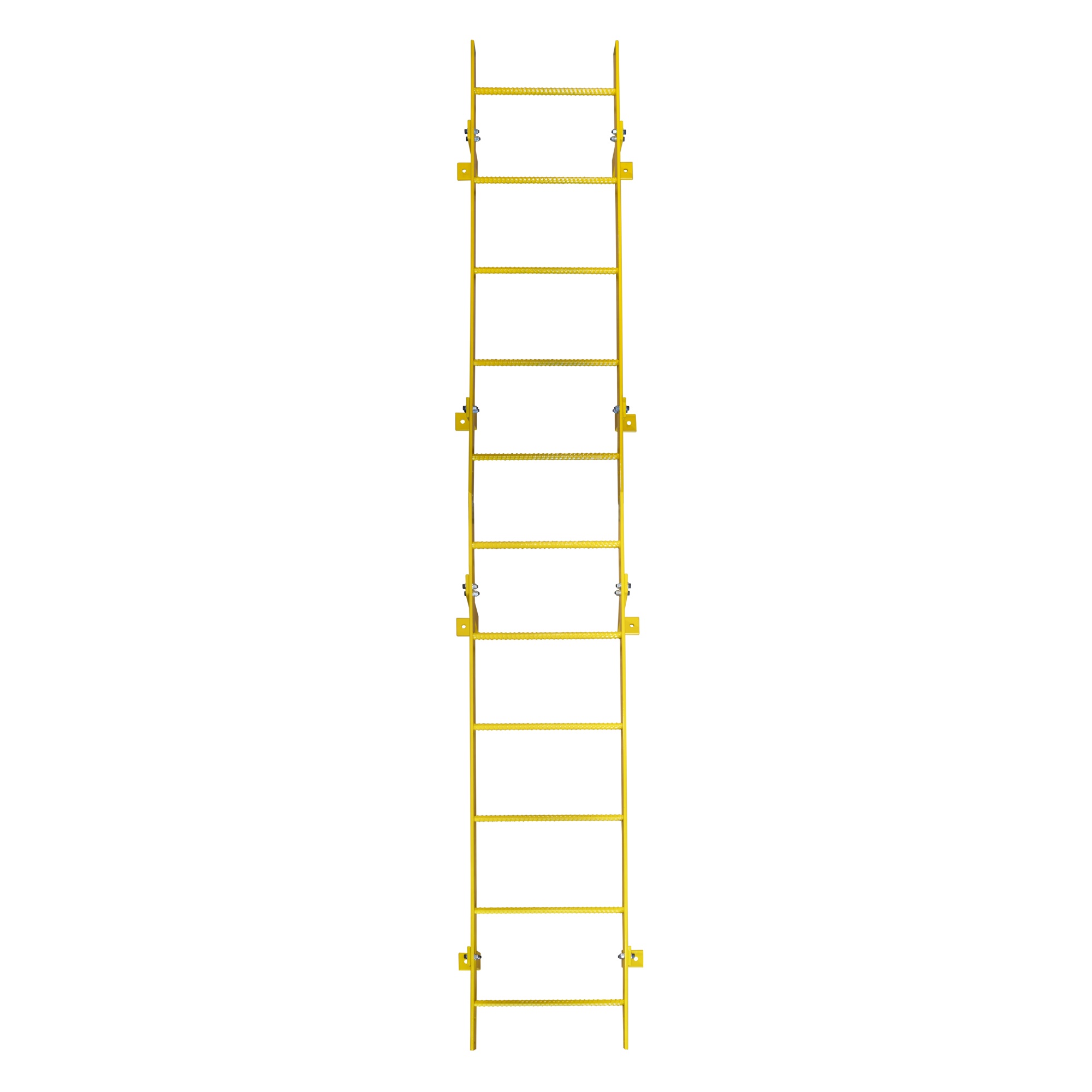 Ballymore, 11 Step Fixed Access Ladder, Height 132 ft, Capacity 350 lb, Material Carbon Steel, Model# WLFS0111-Y